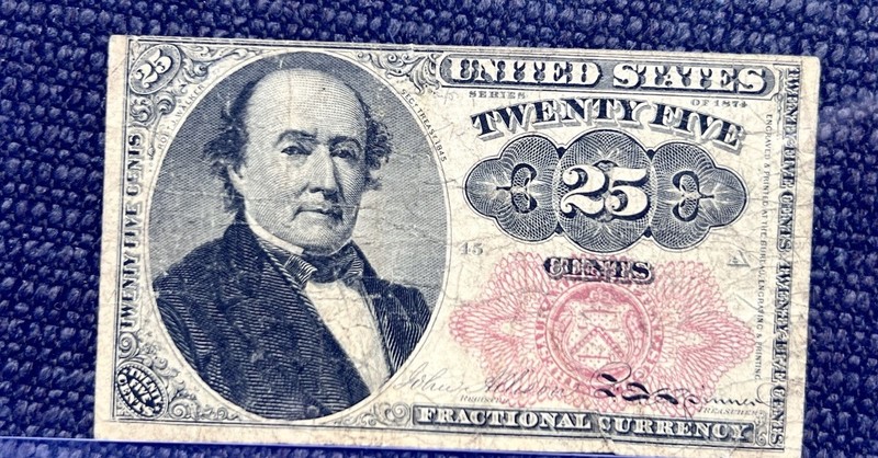 1874 25 cent fractional (( VF)) Note US PAPER CURRENCY AUCTION