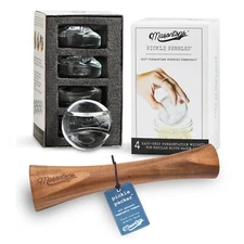 Masontops Pickle Packer Vegetable Tamper & Pickle Pebble Glass Weight REGULAR