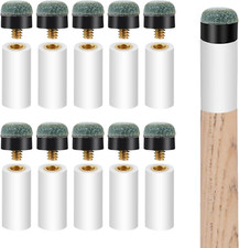 Pimoys 20 Sets Billiard Cues Tips Replacement Kit with White Pool Cue Stick Ferr