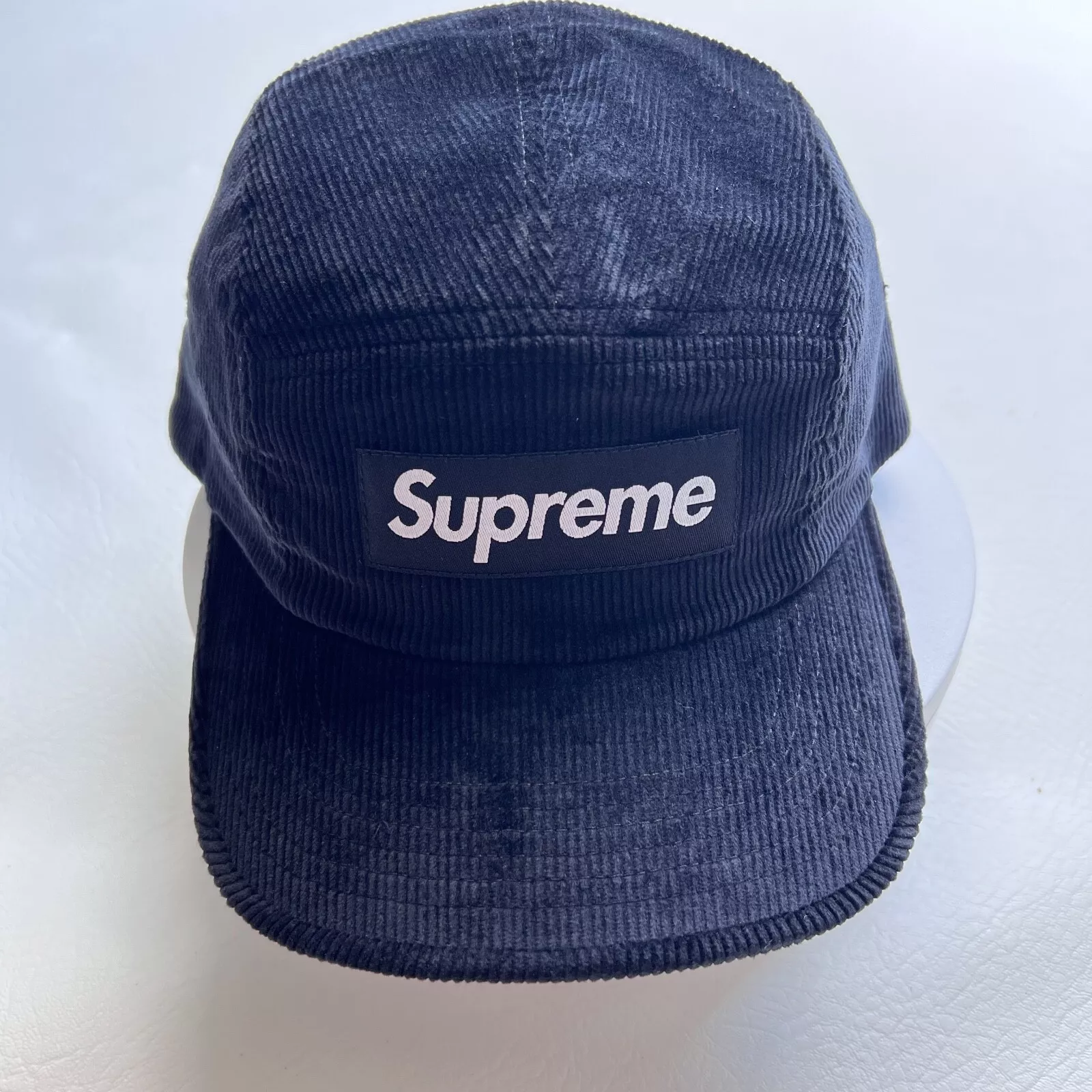 Casquette de camp Supreme Corduroy   Noir   Réglable   Taille unique   Neuf non porté