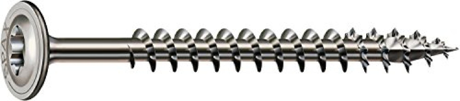 Montaggio per Holzbau, piatto testa, T-star plus, 4 Cut, 1,4567, 8,0 x 60 mm, 50
