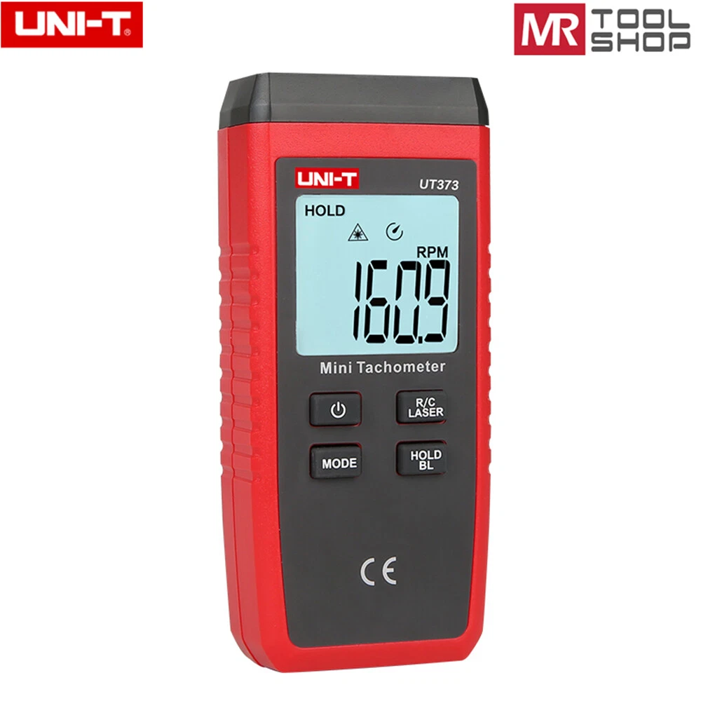 UNIDAD UT373 Tacómetro Láser Digital Rango Automático Medidor RPM Sin Contacto LCD Retroiluminado