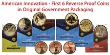 American Innovation First 6 $1 Reverse Proof Coins 2018, 2019, 2020 Ogp 