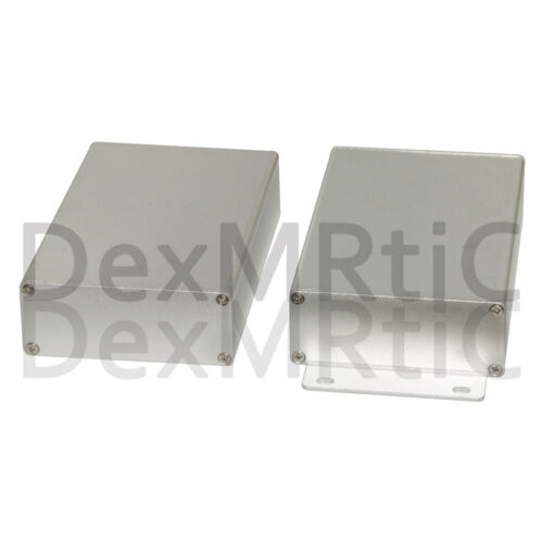 Contenitore in alluminio scatola progetto elettrica scrivania pressofusa fai da te 74*29*110 mm argento - Foto 3 di 8