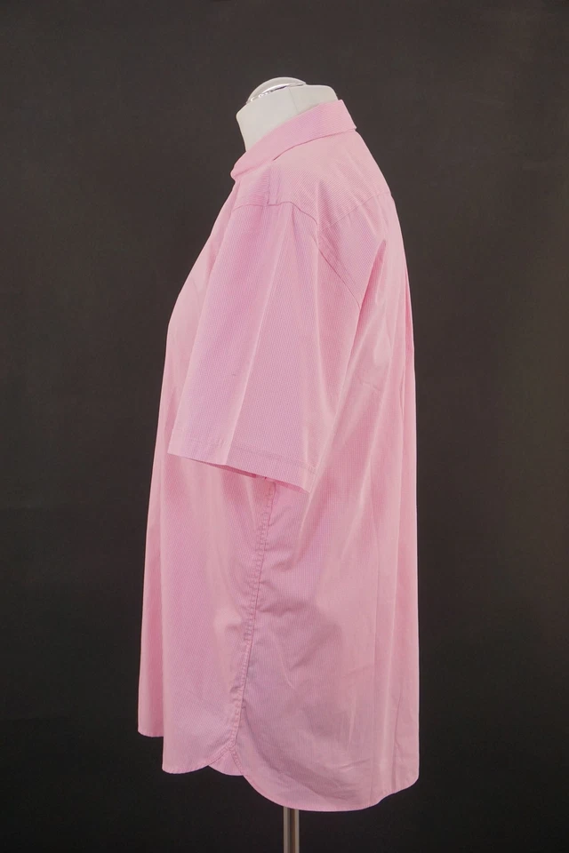 Bugatti Herren Hemd Businesshemd L rosa weiß kariert Kurzarm Button-Down B246 - Bild 4 von 4