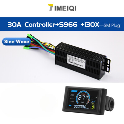 E-bike 24V 36V 48V 72V 17A-60A Sine Wave Controller Thumb Throttle S966 Display
