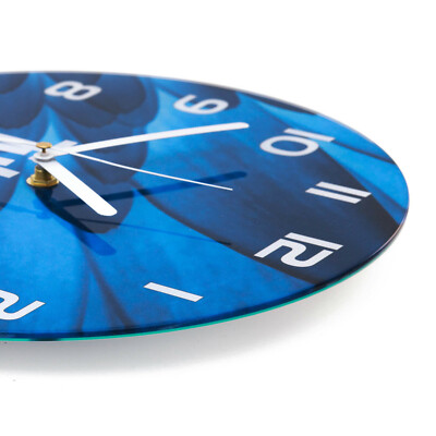 Horloge Murale Tulup Vélo De Montagne - Verre 60x30 Cm, Mouvement Quartz, Pile, Verte
