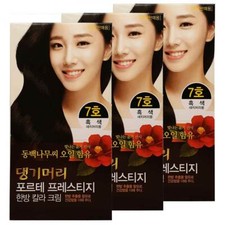 Daeng Gi Meo Ri Oriental Herbal Hair Dye Color Cream for Gray Grey Black 3ea