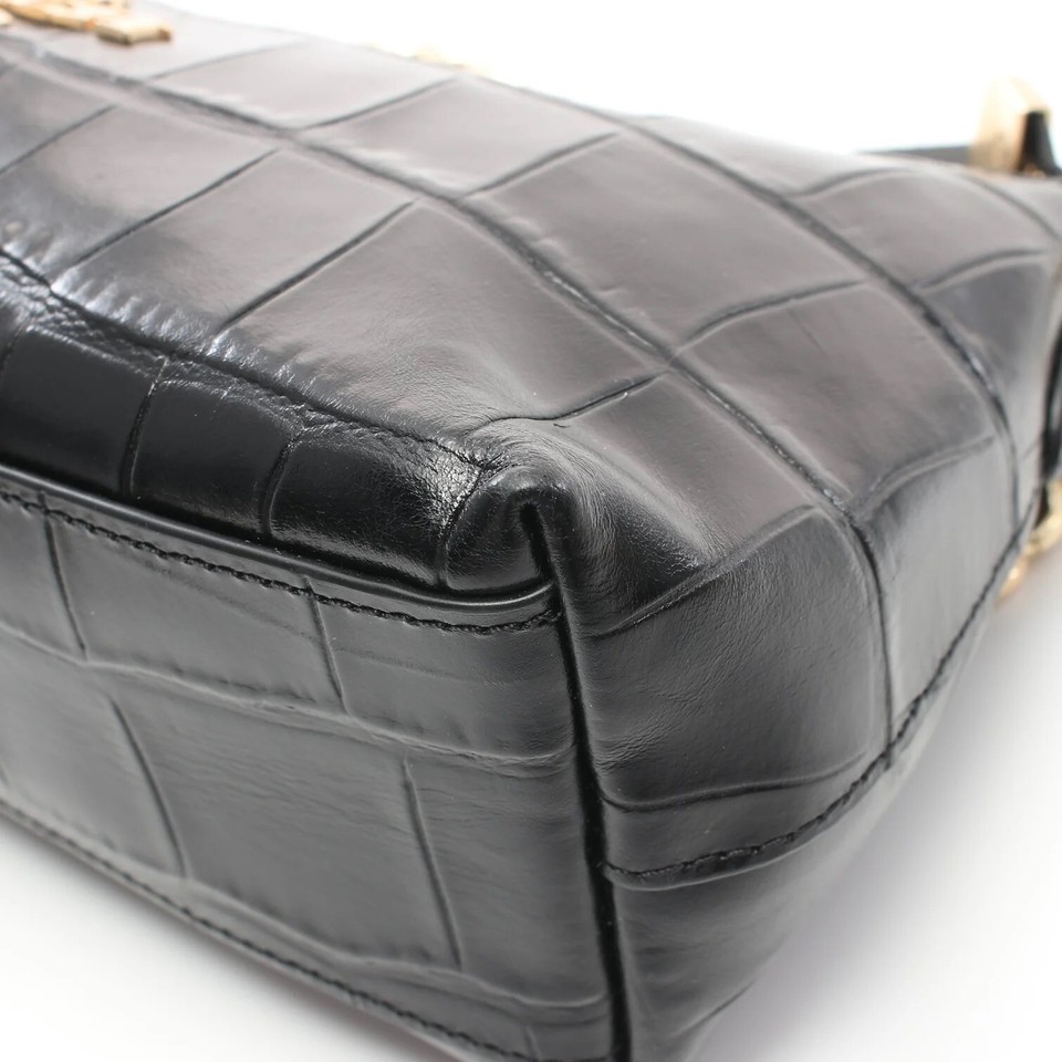 Coach Charlotte Chain shoulder bag Leather Black Croc embossed 2WAY | eBay