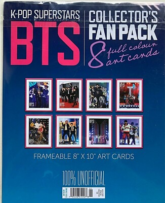 BTS K-POP Superstars COLLECTOR'S FAN PACK 8 FRAMEABLE ART CARDS 8