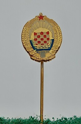 Coat of Arms of the Socialist Republic of Croatia vintage pin PODRAVKA Croatia