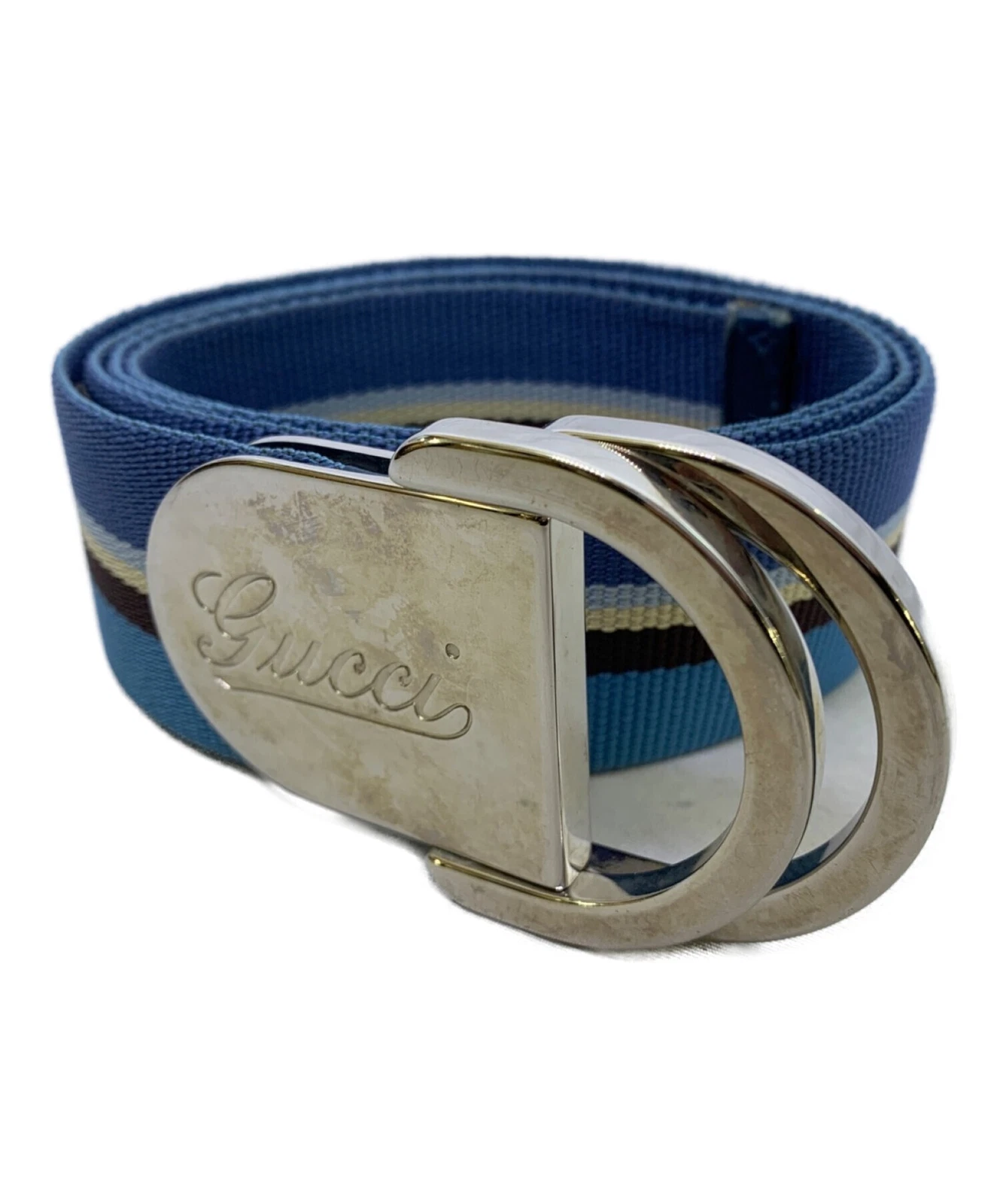 GUCCI Ceinture Cuir Ceinture Épaisse Ceinture Cuir avec Logo Boucle Noir 6