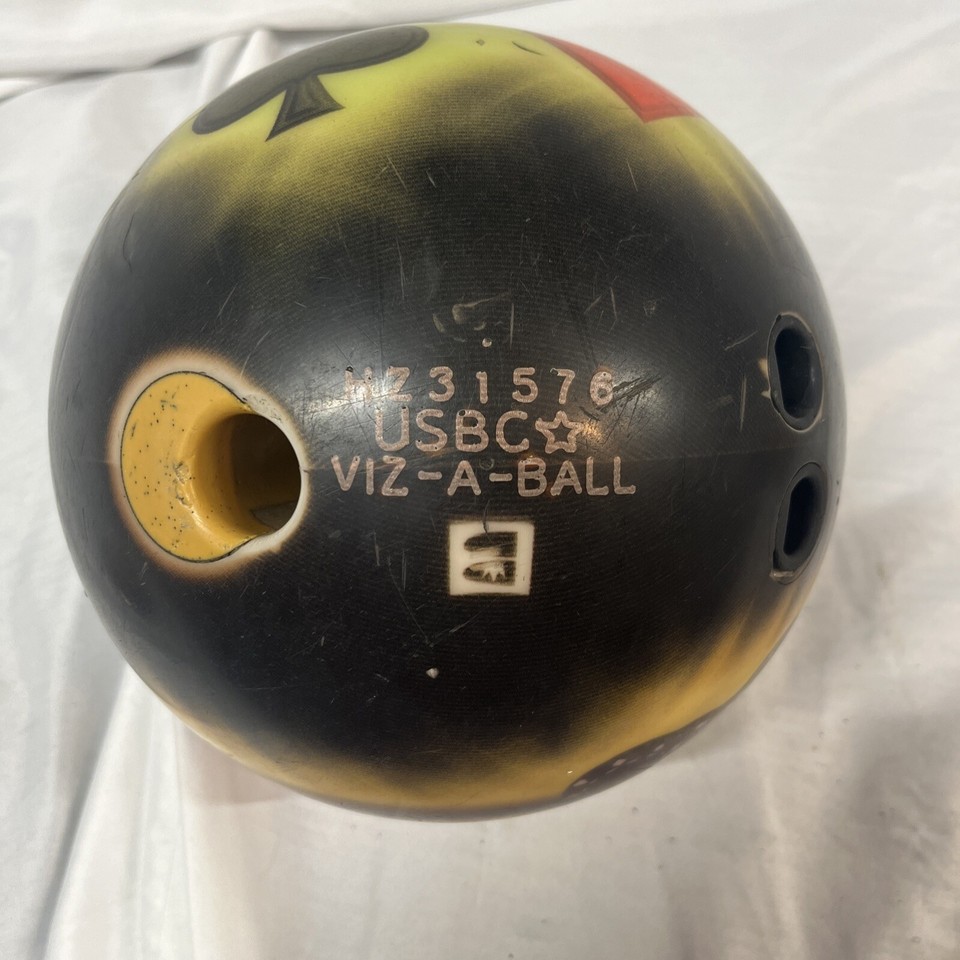 15 Brunswick Bowling Ball VizABall Spades Hearts Clubs Diamonds HZ31576 eBay