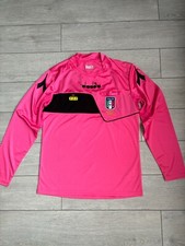 Maglia Maglia FIGC Italia Calcio Arbitro Arbitro Diadora Rosa Uomo Taglia M