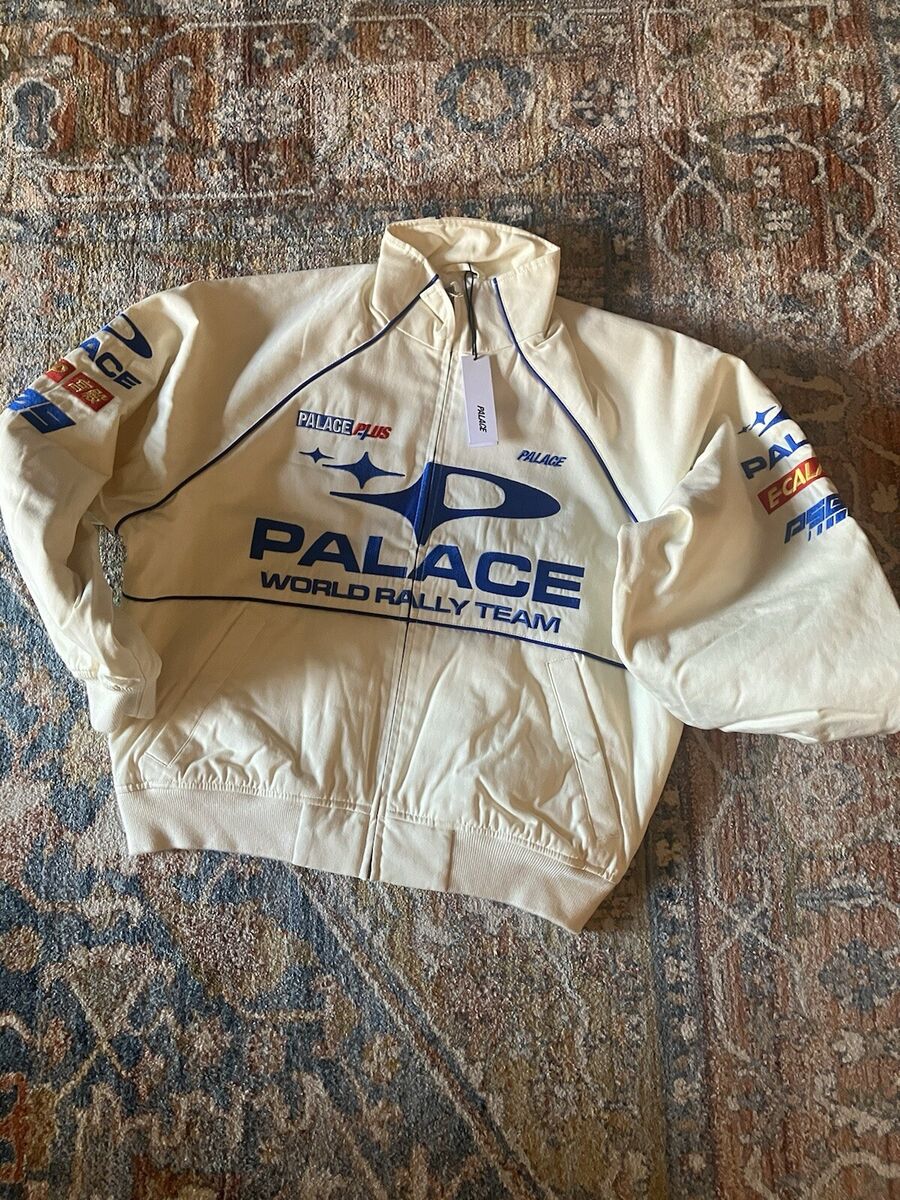 PALACE SKATEBOARDS PALLY RALLY JACKET OFF WHITE SIZE LARGE PALACE SKATEBOARDS PALLY RALLY JACKET OFF WHITE SIZE LARGE