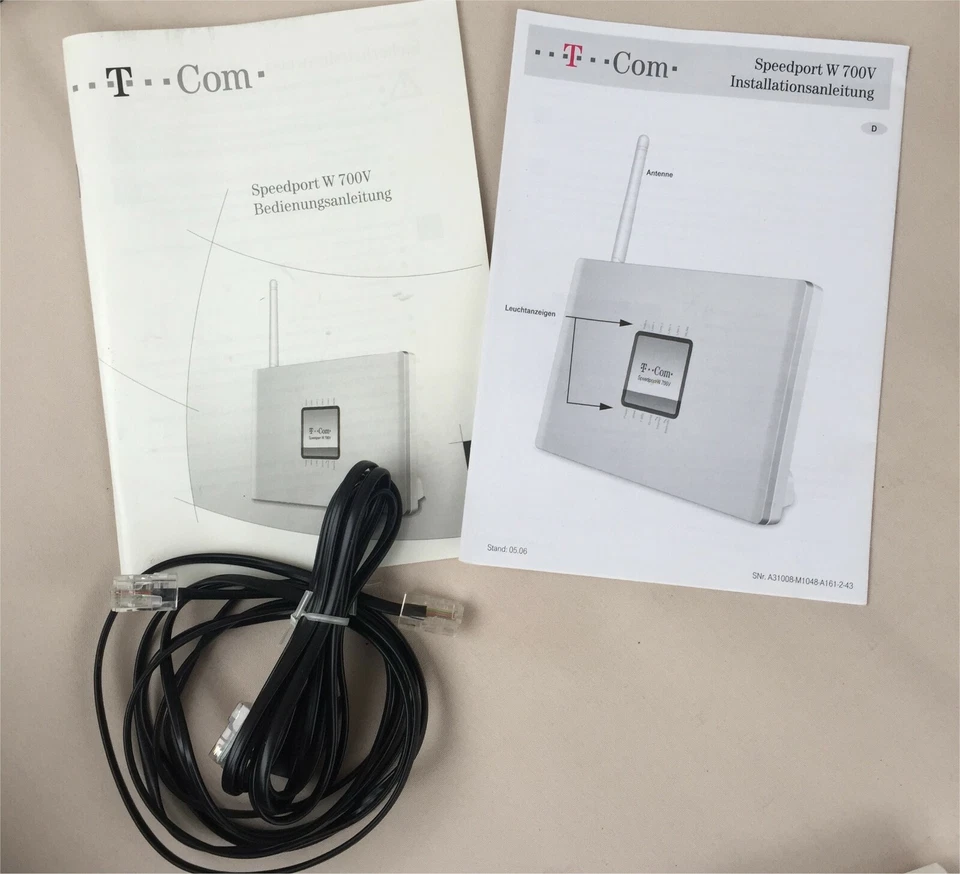 Deutsche Telekom Speedport W700V - 54 Mbps 4-Port 10/100 Verkabelt Router - Bild 3 von 4