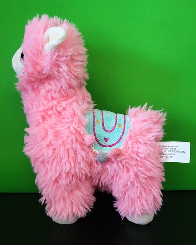 Cute & Cuddly 10" Standing Pink Llama Plush Stuffed Animal - Picture 5 of 5