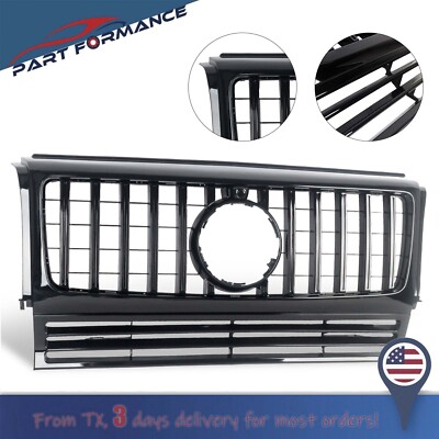 GT Front Grille Fit For 1990-2018 G500 G550 G63 G55 W463 G-CLASS ALL Black