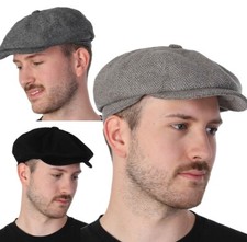 Newsboys Hat Baker Boy Wool Flat Cap Vintage Gatsby Cabbie Fashionable Peak