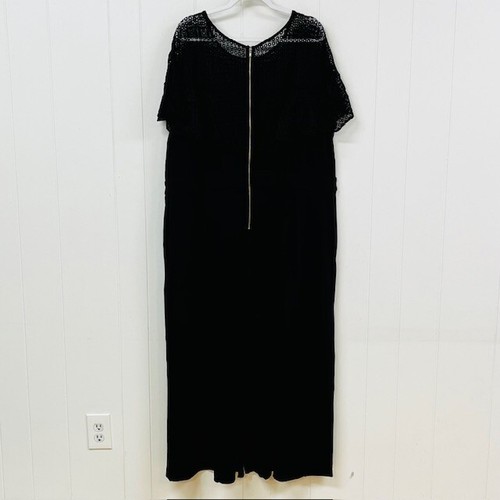 Layne Bryant Dress Womens Size 28 Short Sleeve Semi-Sheer Black - New - Picture 3 of 15