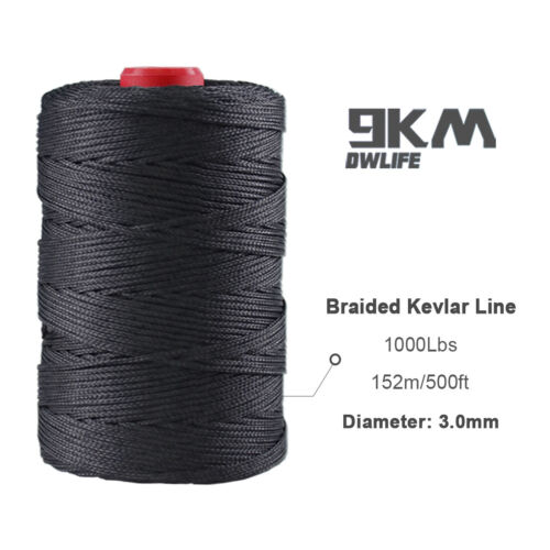 Braided Kevlar Cord 50lb~1500lbs for Kite Fishing Outdoor Rope Made with Kevlar - Picture 29 of 38
