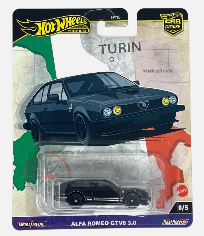 HOTWHEELS CHASE 0/5 CAR CULTURE WORLD TOUR ALFA ROMEO GTV6 3.0 BLACK  - 1/64 - Bild 1 von 1