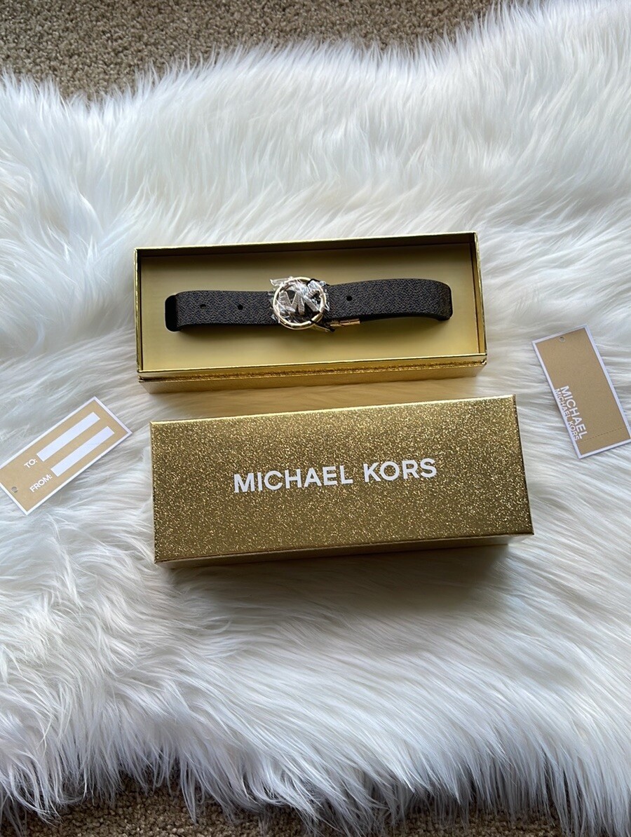 NWT Original MICHAEL KORS Signature Reversible Belt Logo Buckle Brown Michael Kors - Brandclub - Michael Kors Signature Logo  main image 2