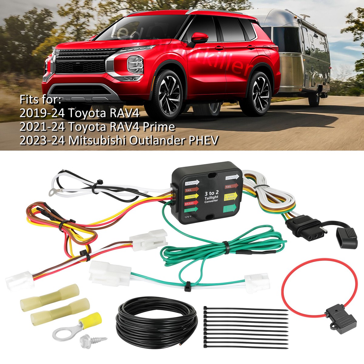 Trailer Wiring Harness Kit For 2019-2024 Toyota RAV4 Plug & Play