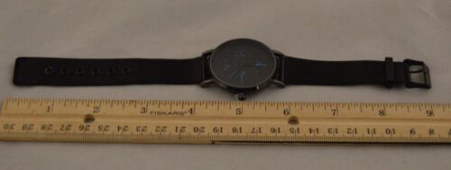 Orologio da uomo nero con cinturino in rete nera in acciaio inox 40 mm lunetta W007 - Foto 3 di 5