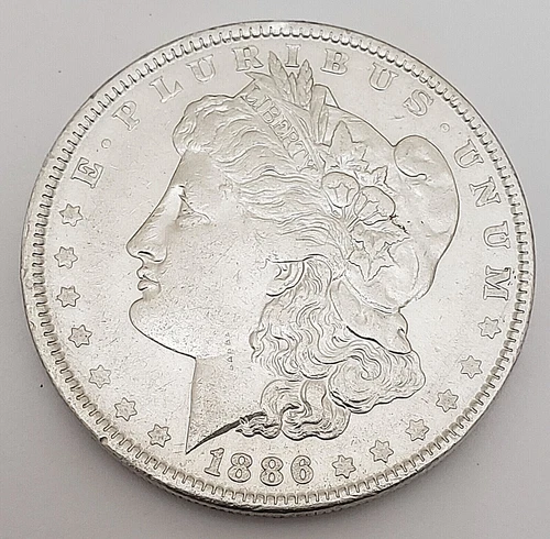 1886 P Morgan Silver Dollar   *AU - ABOUT UNCIRCULATED*