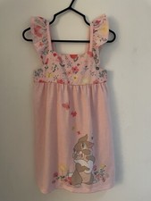 Disney Kids Girls Bambi Miss Bunny Floral Flutter Polyester Nightgown Pink Sz 3