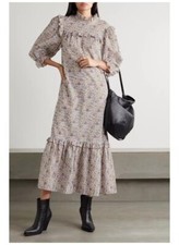 New Rixo Estelle Dress Driving Miss Daisy Cream Sz S M XL 