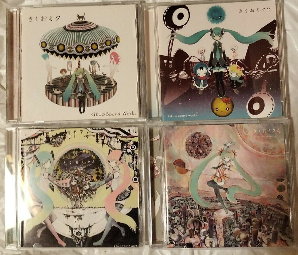 Kikuo CD KIKUO MIKU 1 2 3 4 CDs Hatsune MIKU Japan Vocaloid Kikuo CD KIKUO MIKU 1 2 3 4 CDs Hatsune MIKU Japan Vocaloid