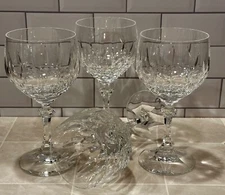 4 Schott-Zwiesel Gardone 7” Tall Water Goblet Vertical Cut Bowl Knob Stem