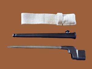 BRITISH WWII No 4 MKII ENFIELD SPIKE BAYONET SCABBARD & FROG