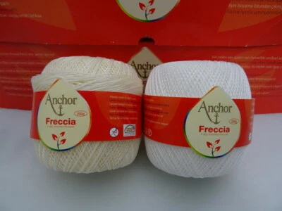 ANCHOR FRECCIA GOMITOLO cotone FILO DI SCOZIA perlato x uncinetto 200 gr. PANNA n°16