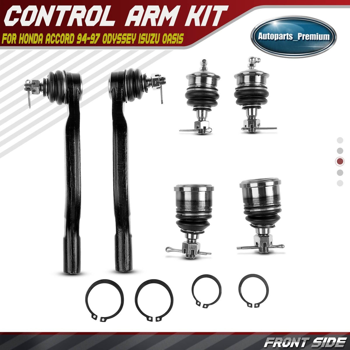 10-Piece Front Suspension Control Arm & Tie Rod Kit For Honda Accord, Odyssey, Isuzu Oasis