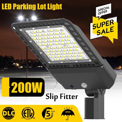 Led Parking Lot Light 200W Shoebox Pole Light Outdoor Commercial Area Lighting