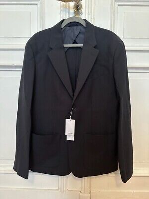Veste Lacoste VH7825 00 MXQ blazer élégant vente en gros bleu marine taille 52 M/L 100% laine NEUF