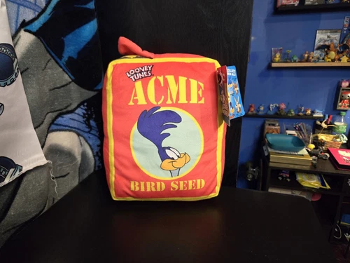 Toy Factory Looney Tunes RARE ACME Bird Seed Plush NWT 7.5” Road Runner VHTF