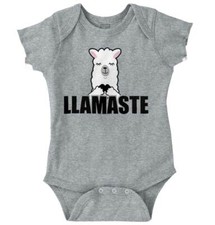 Llamaste Namaste Llama Yoga Alpaca Gimnasio Divertido Recién Nacido Bebé Niño Niña Infantil Mameluco