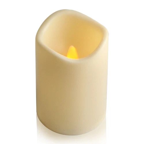 US Flameless Pillar Candle Flickering Moving Wick LED Candles Remote Ivory US - Picture 3 of 15