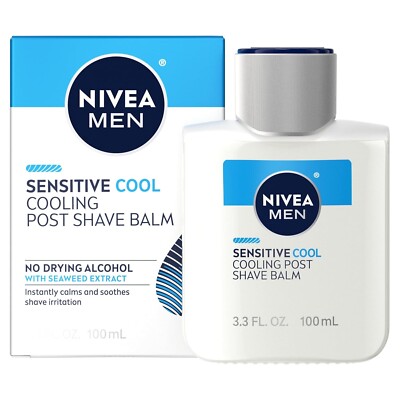Nivea Men Sensitive Cooling Post Shave Balm 3.3 fl oz (100 ml): 3 packs