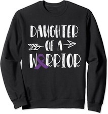 Alzheimer's Awareness Daughter Of A Warrior Dementia Unisex Crewneck Sweatshirt