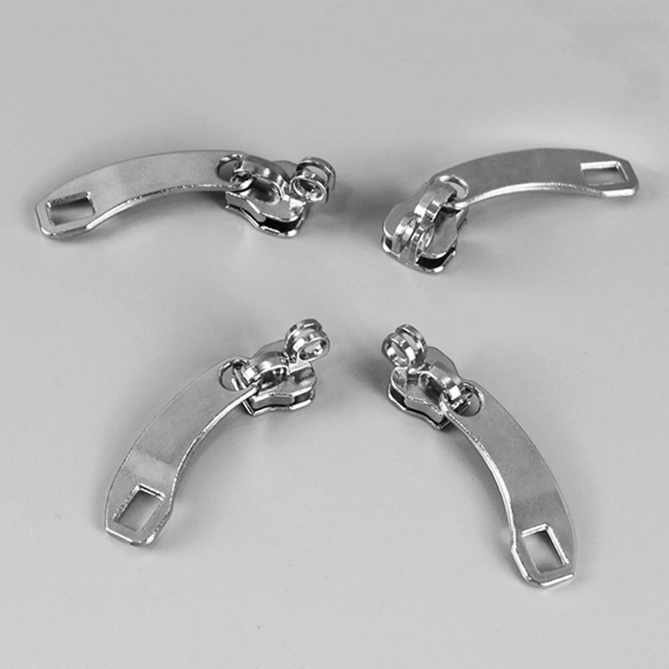 5 Pairs 5# 8# 10# Zipper Puller Head with Keyhole Metal Slider Nylon Lock Zips - Image 3 of 4