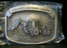 *John Deere Construction 310SE Backhoe Loader Tractor Pewter Belt Buckle jd Spec