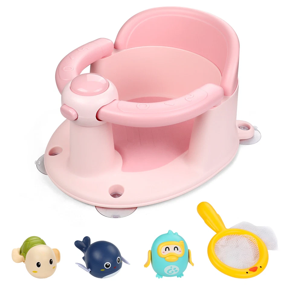 Asiento de bañera de bebé EE. UU. Asiento de baño de bebé para bañera sentarse silla de ducha infantil antideslizante Foto 4 de 4