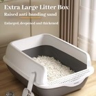 <!--F#f_0-->Cat Litter Box Toilet Tray With Rim Non Spill Portable Detachable Pet Kitty Pan<!--F/-->