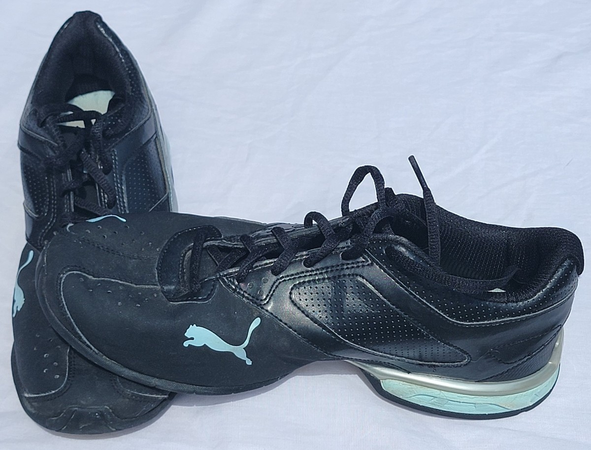 Puma Women's Tazon Black Silver Running Shoes SZ Pre-Owned