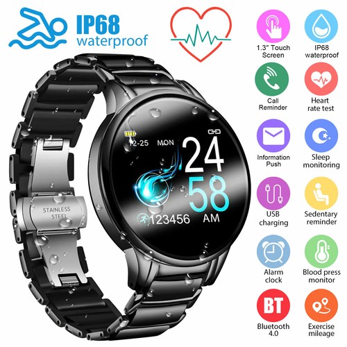 Waterproof Smart Watch Heart Rate Blood Pressure Oxygen for iOS Android